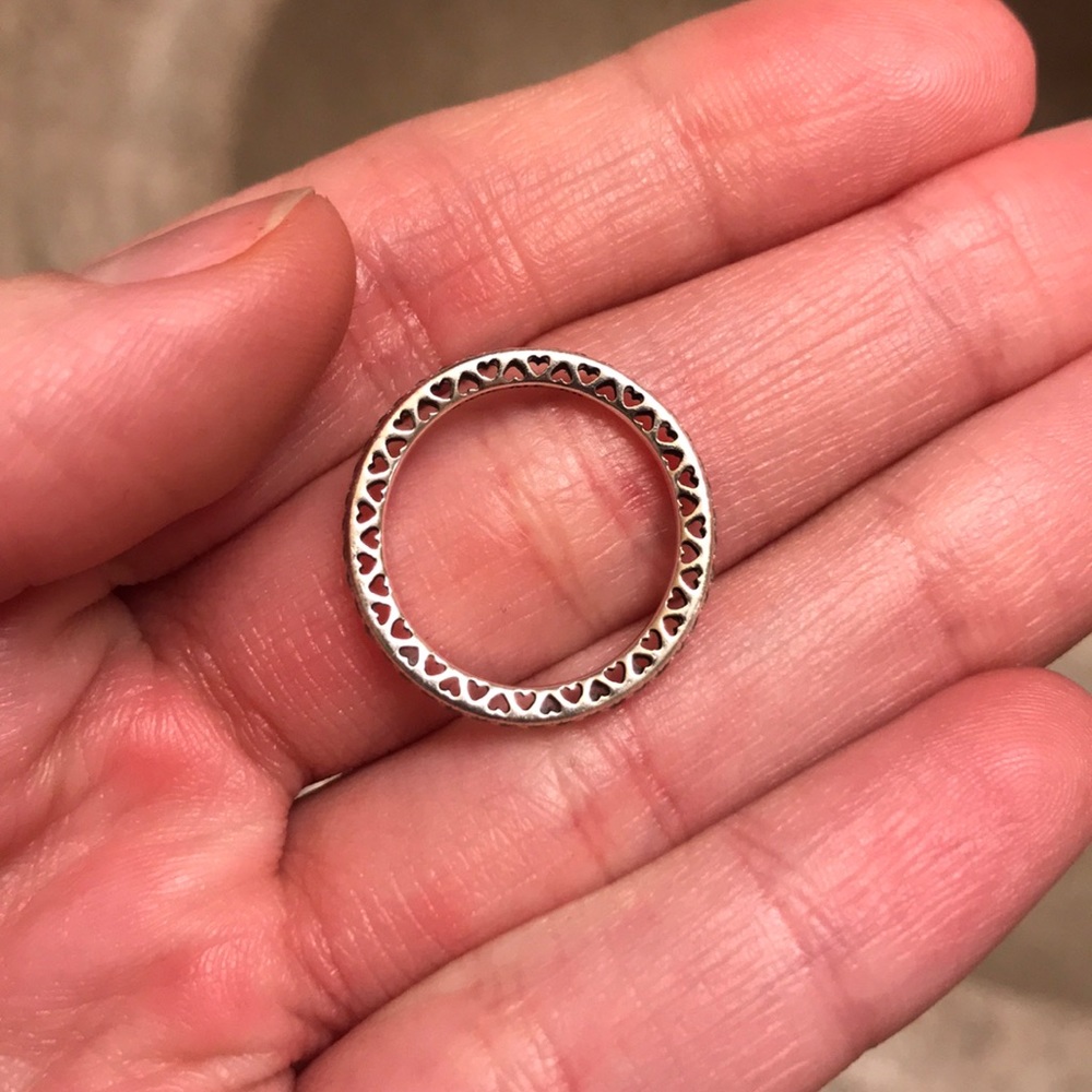 Hearts of Pandora Silver Ring Size 5.5